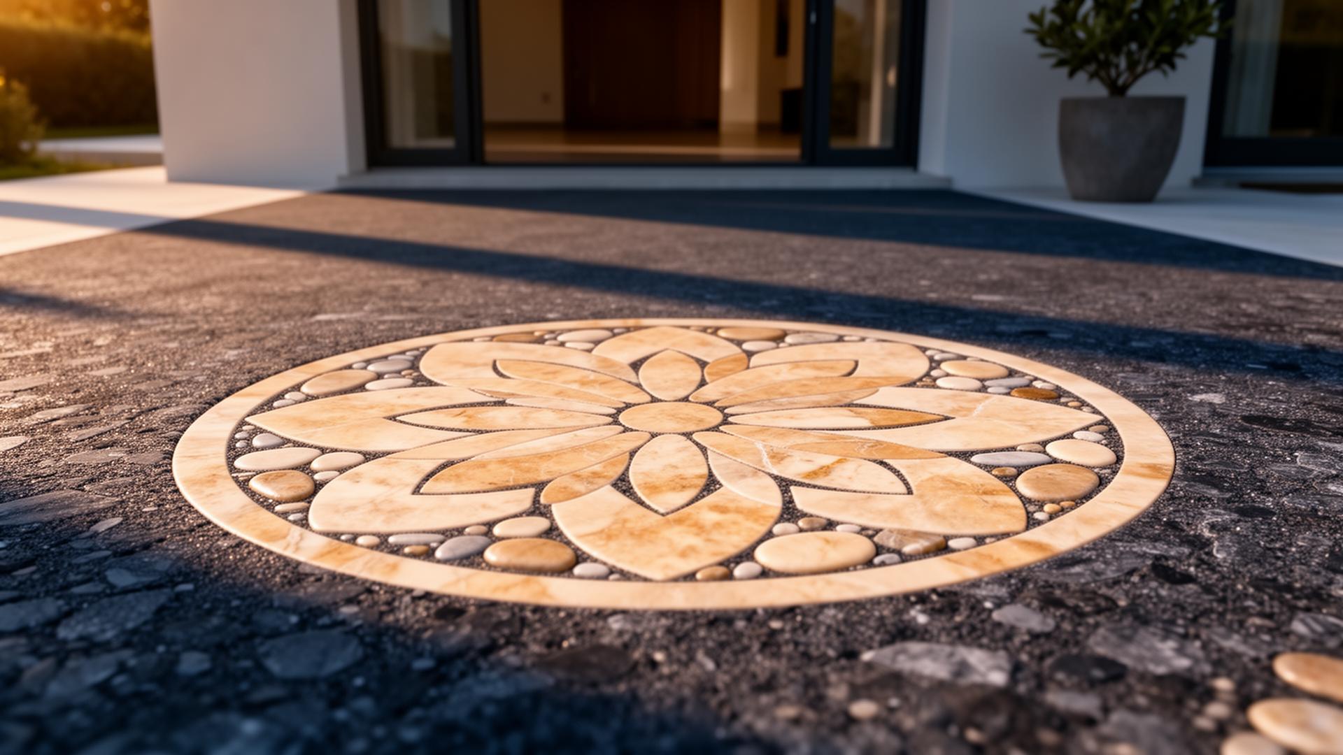 Steinteppich mit dekorativem Muster – Marmorhaus